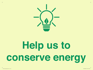 Help us to conserve energy 
